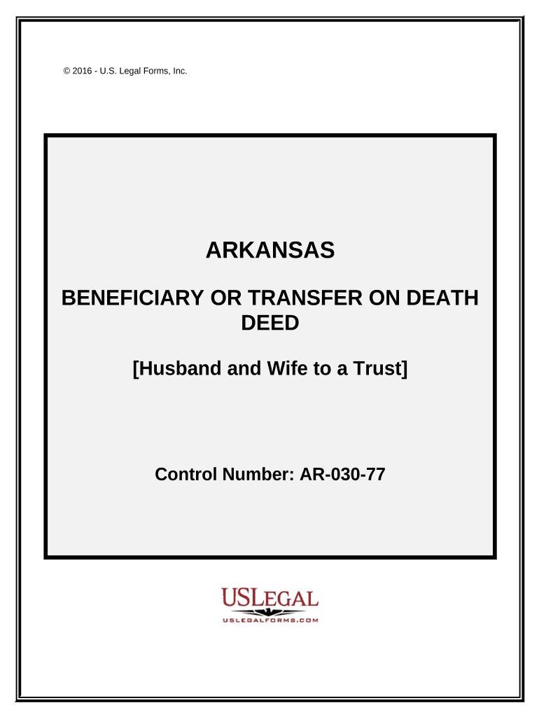 Arkansas Transfer Death Deed  Form