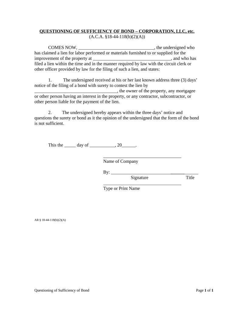 Ar Bond  Form