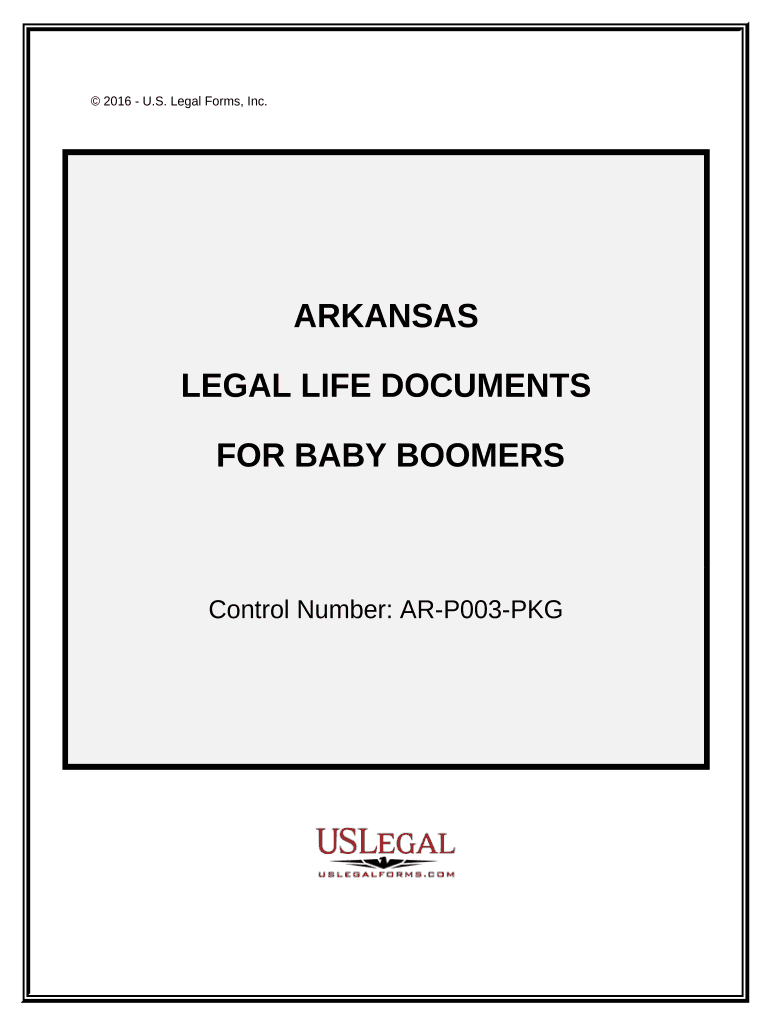 Essential Legal Life Documents for Baby Boomers Arkansas  Form