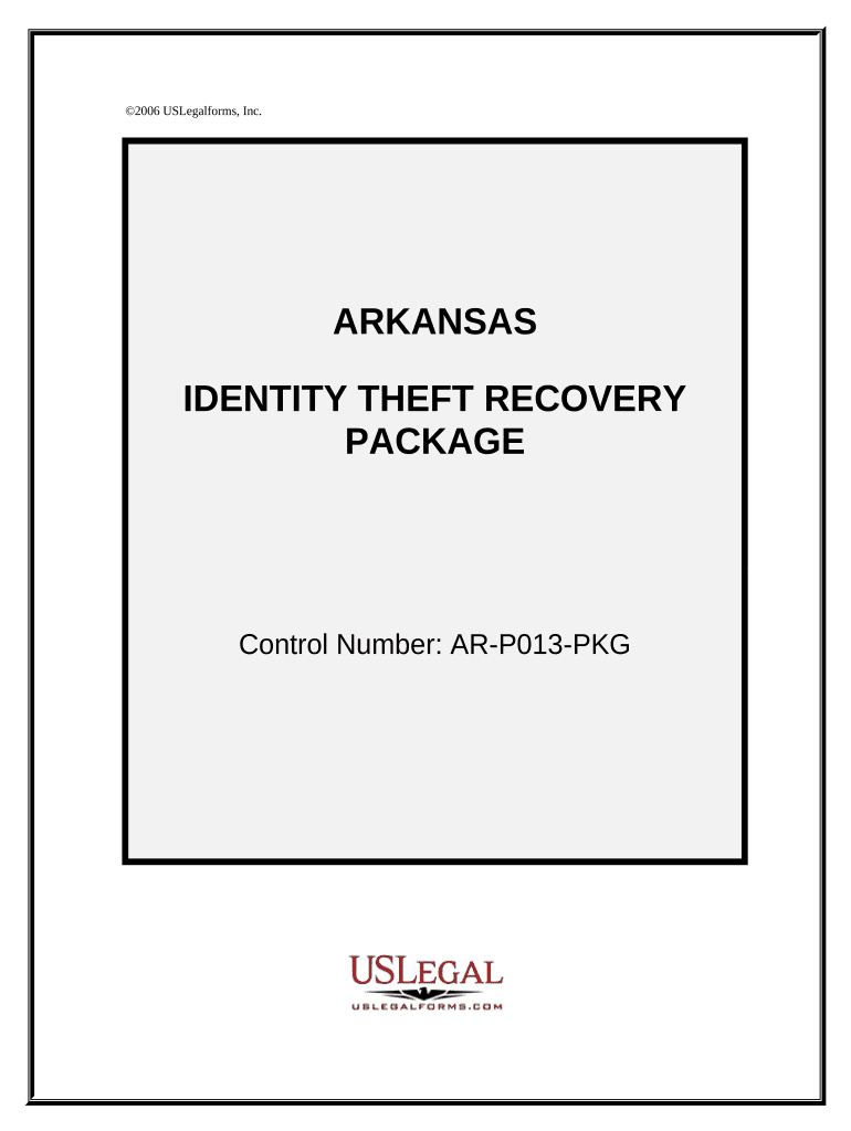 Identity Theft Recovery Package Arkansas  Form