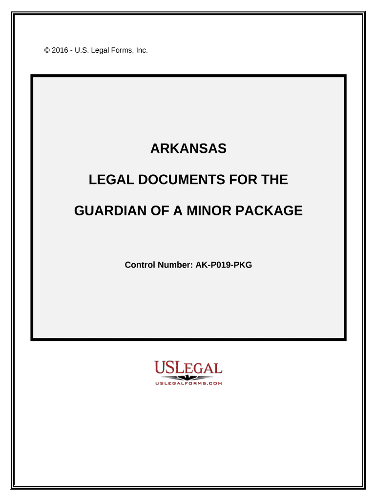 Legal Documents for the Guardian of a Minor Package Arkansas  Form