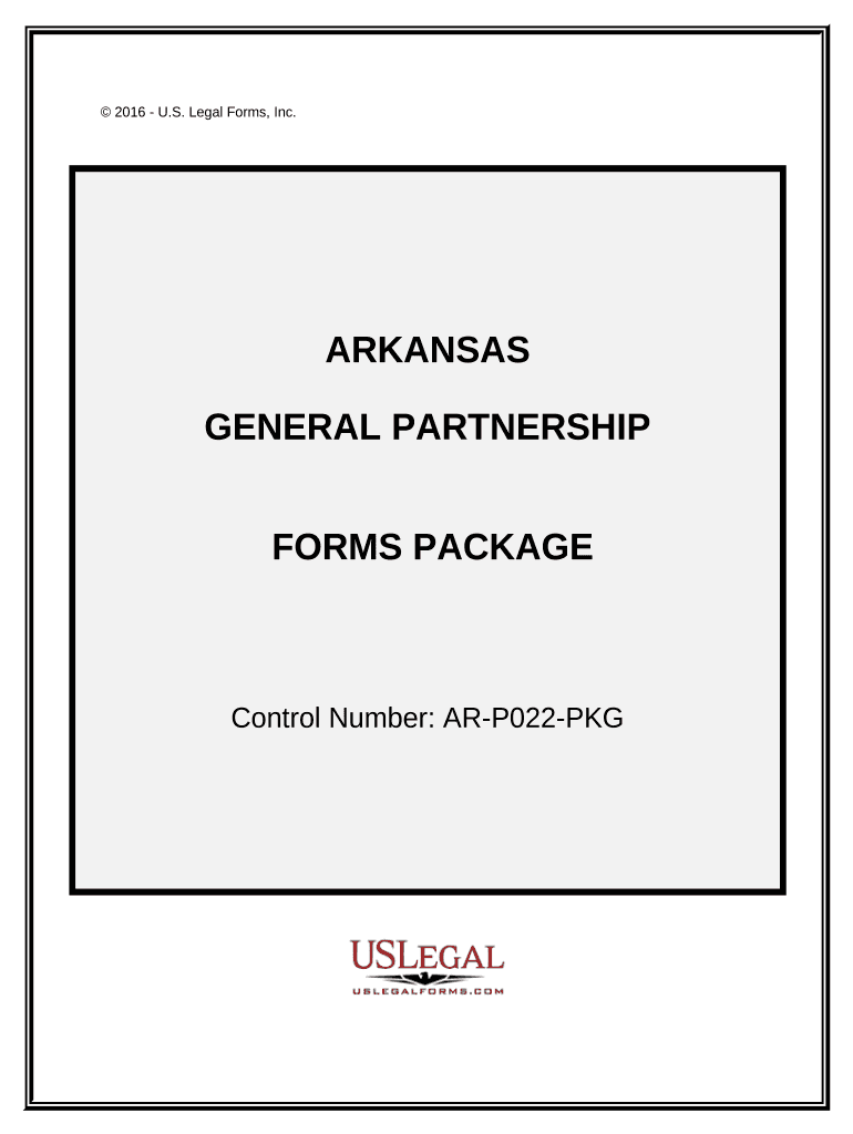General Partnership Package Arkansas  Form