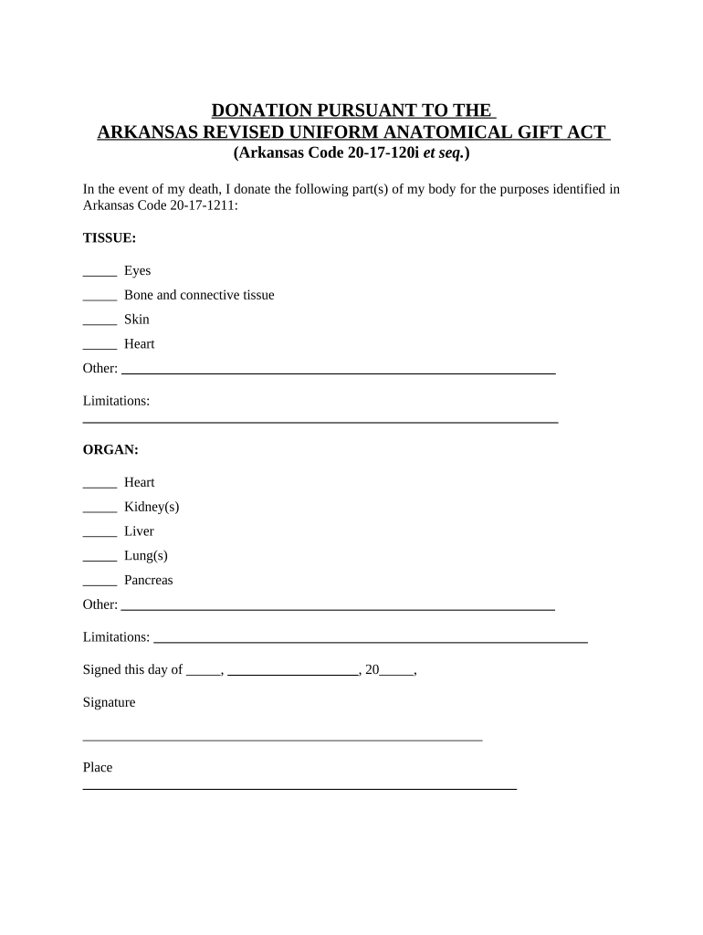 Arkansas Revised  Form