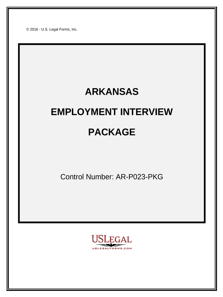 Employment Interview Package Arkansas  Form