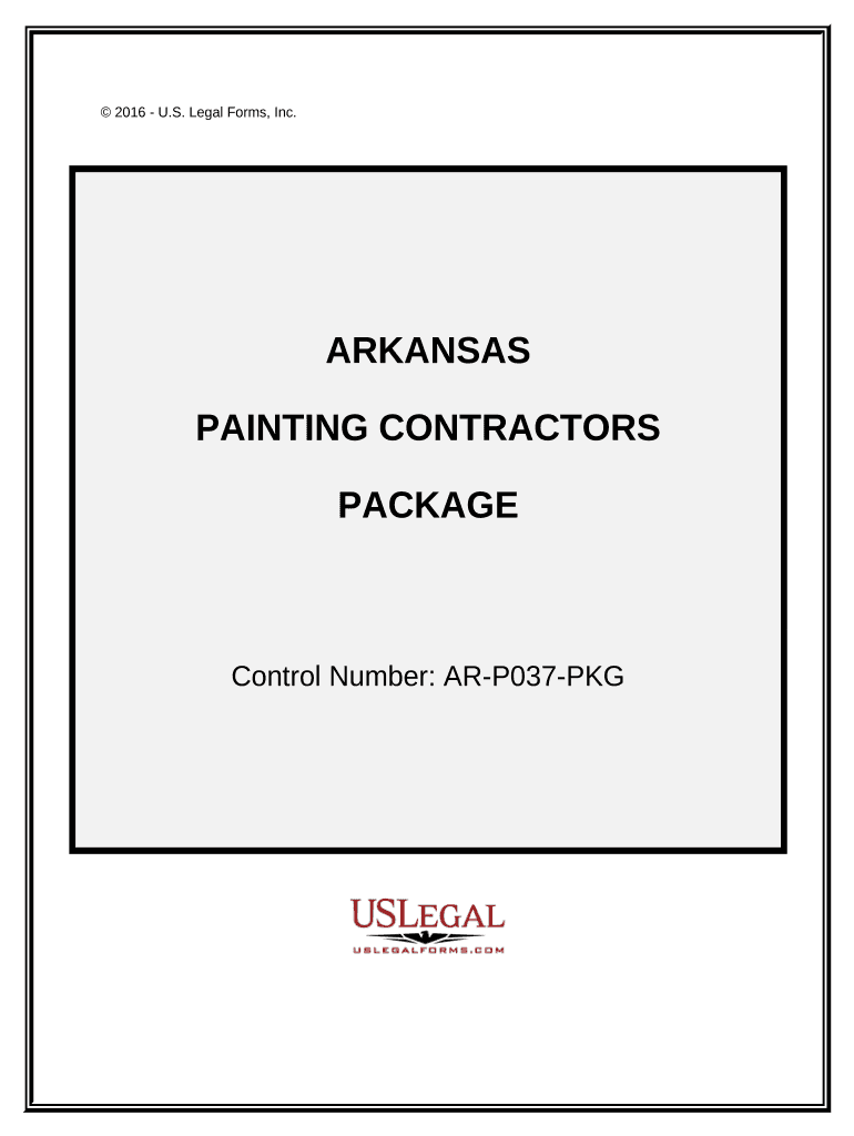 Painting Contractor Package Arkansas  Form