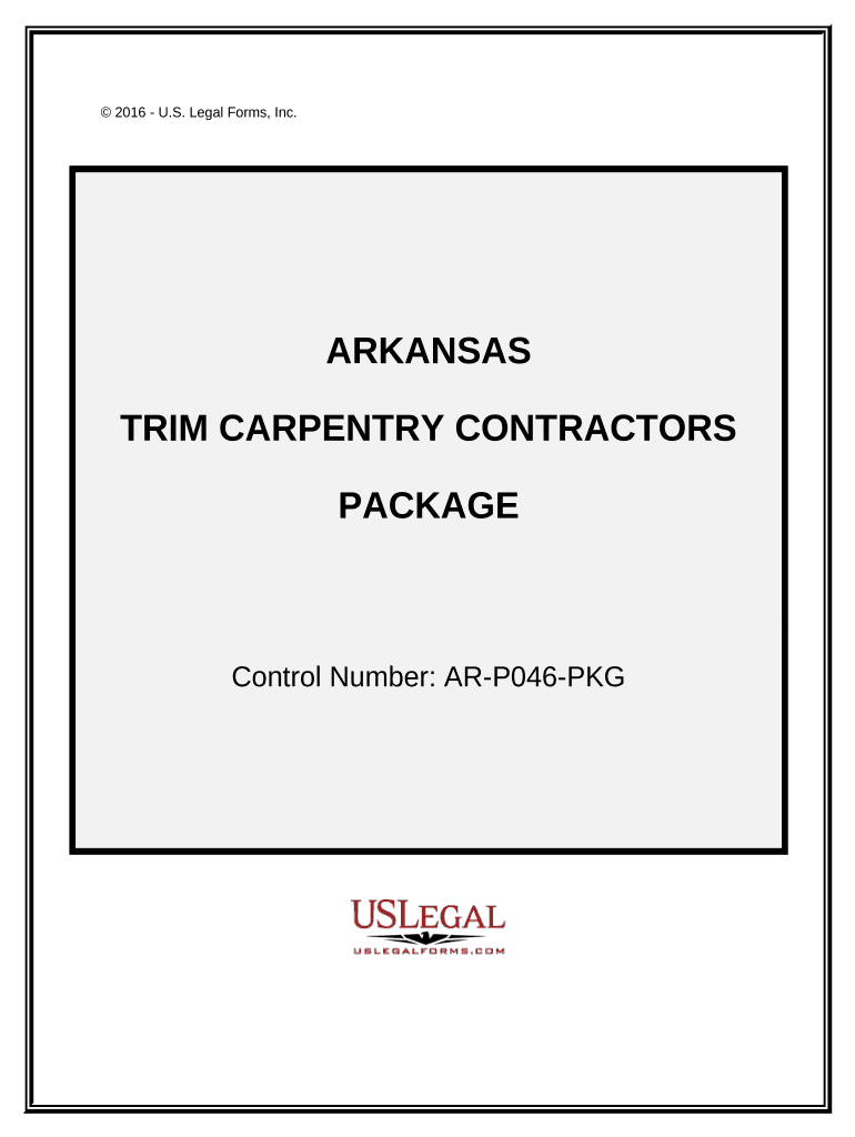 Trim Carpentry Contractor Package Arkansas  Form