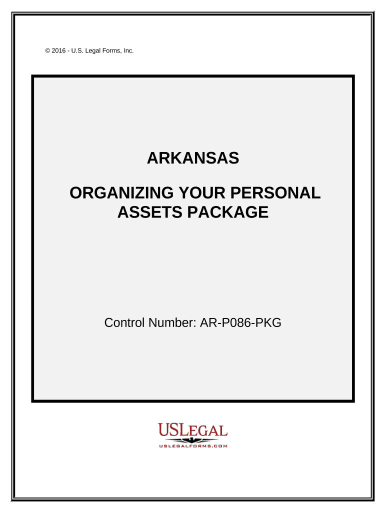 Organizing Your Personal Assets Package Arkansas  Form