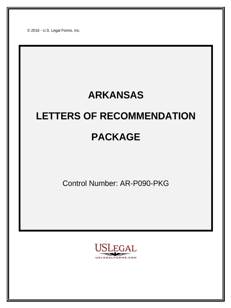 Letters of Recommendation Package Arkansas  Form