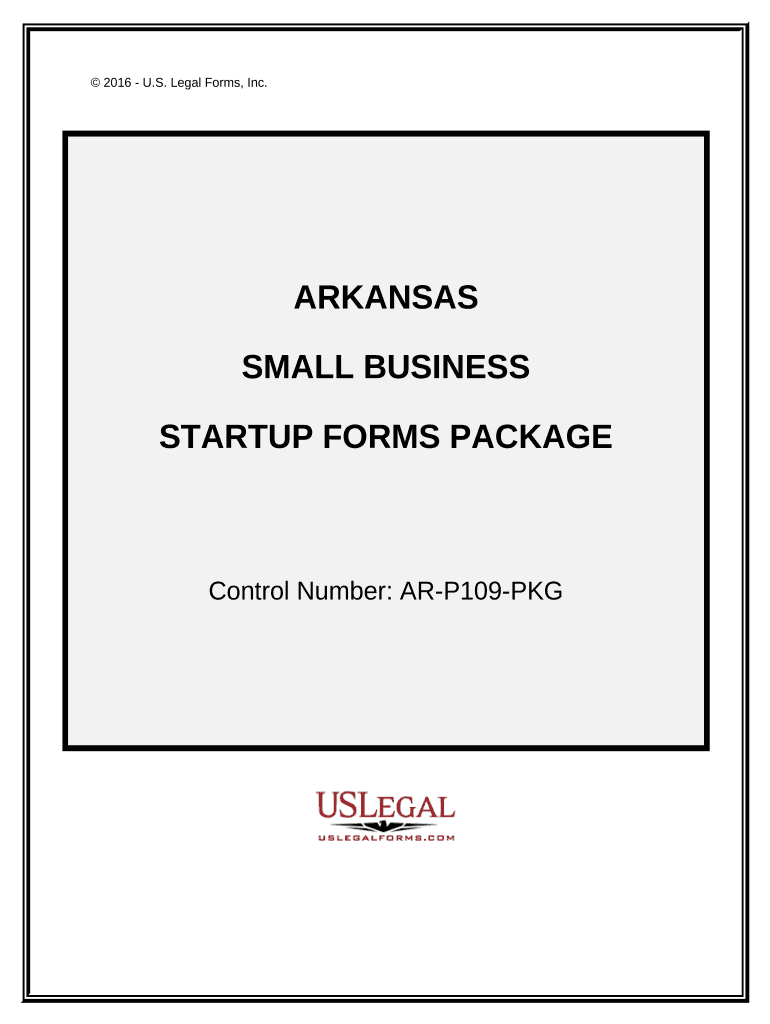 Arkansas Small Business Startup Package Arkansas  Form