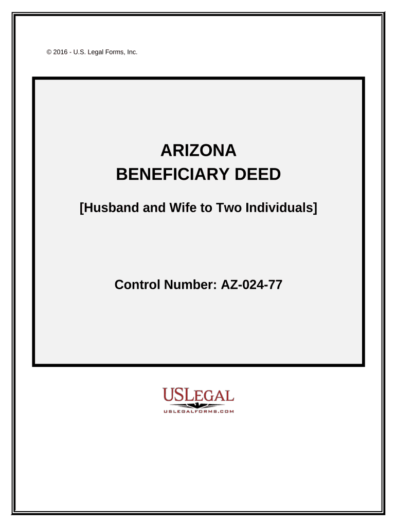 Transfer on Death Deed or TOD Beneficiary Deed for Husband and Wife to Two Individuals with Successor Beneficiaries Arizona  Form