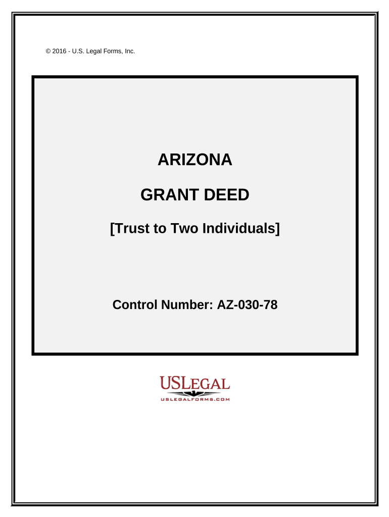 Grant Deed Trust to Two Individuals Arizona  Form