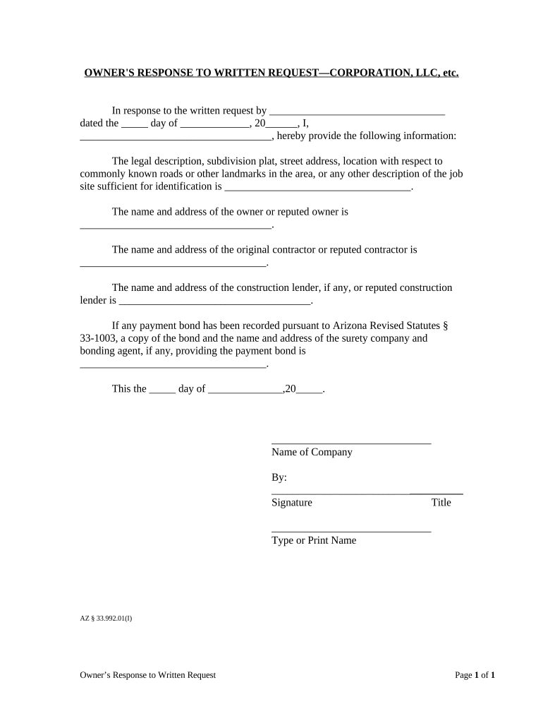 Az Limited Liability Company  Form