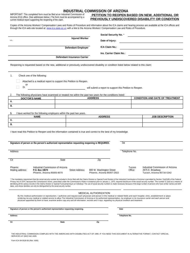 Arizona Workers  Form