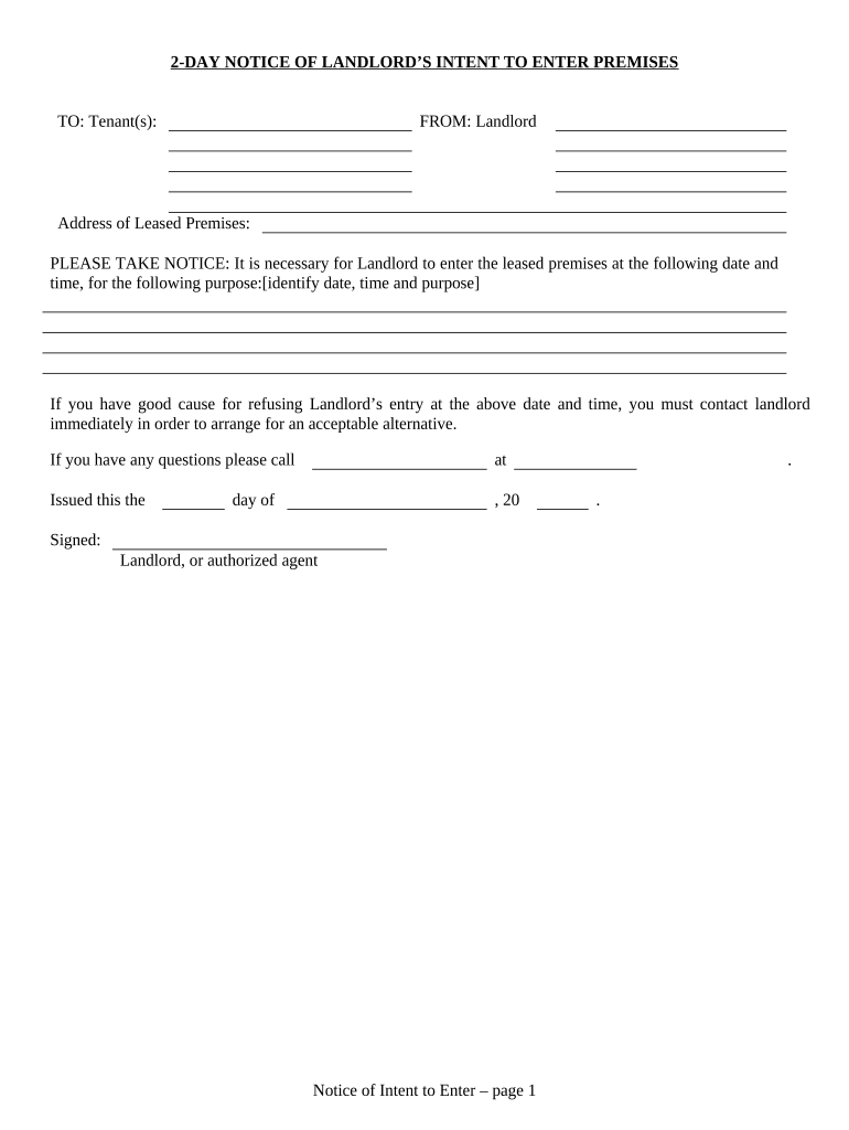 Notice Enter  Form