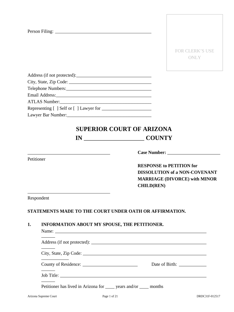 Arizona Dissolution  Form