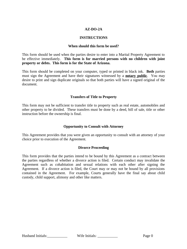 Marital Legal Separation and Property Settlement Agreement No Children Parties May Have Joint Property or Debts Effective Immedi  Form