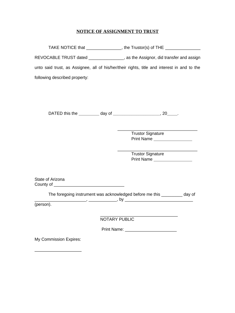 assignment to trust form