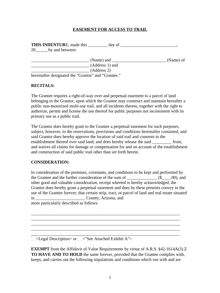 Az Easement  Form