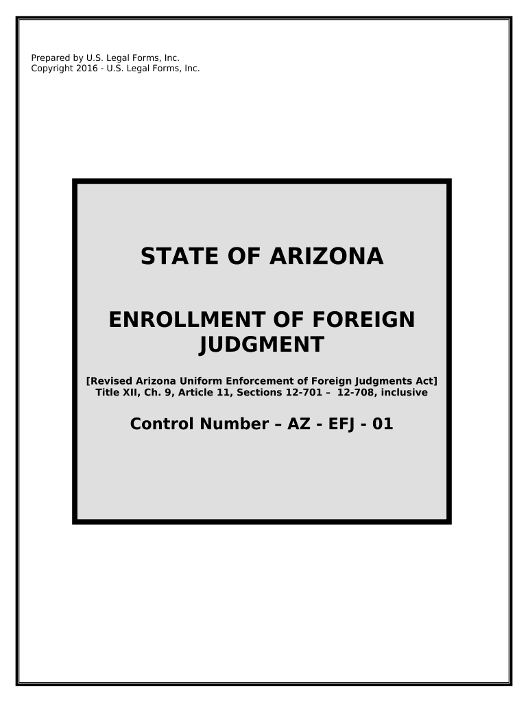 Arizona Judgment Form