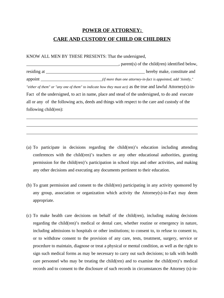 Az Custody  Form