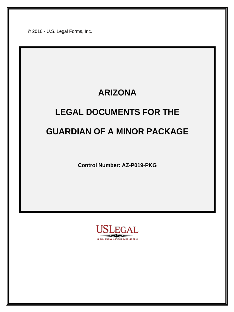 Legal Documents for the Guardian of a Minor Package Arizona  Form