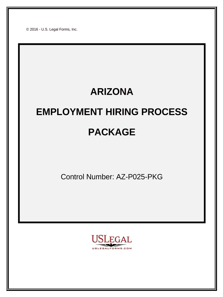 Employment Hiring Process Package Arizona  Form