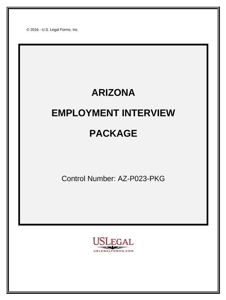 Employment Interview Package Arizona  Form