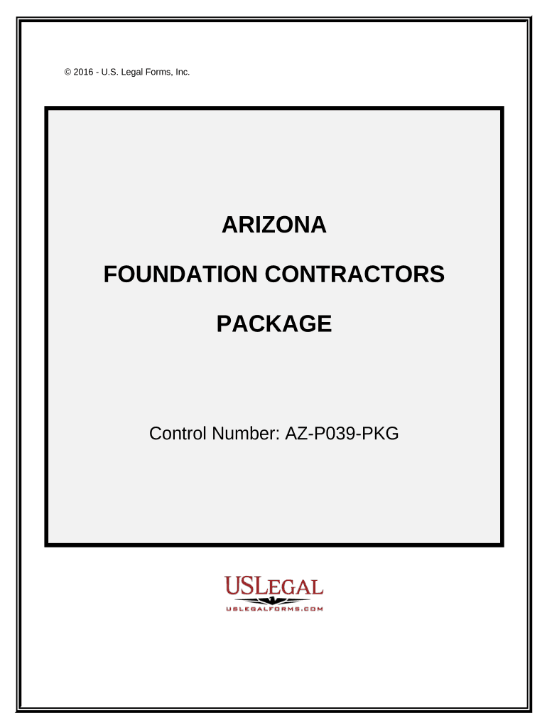 Foundation Contractor Package Arizona  Form