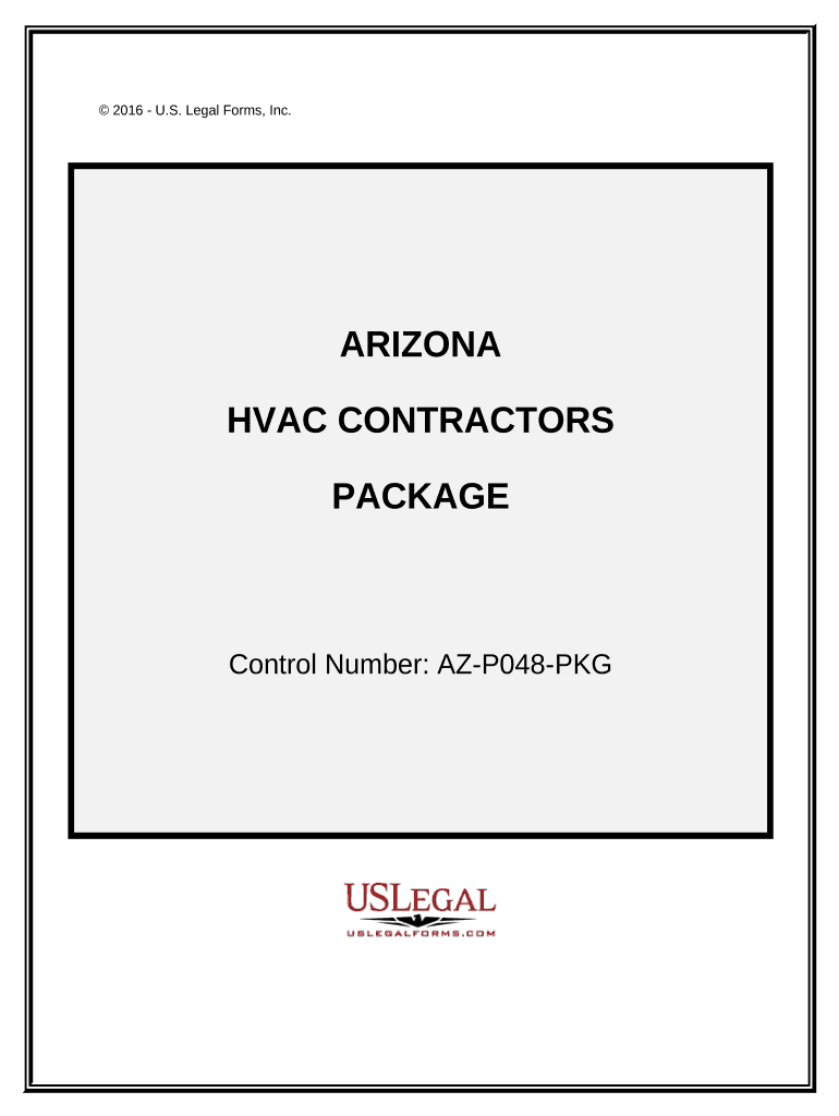 HVAC Contractor Package Arizona  Form