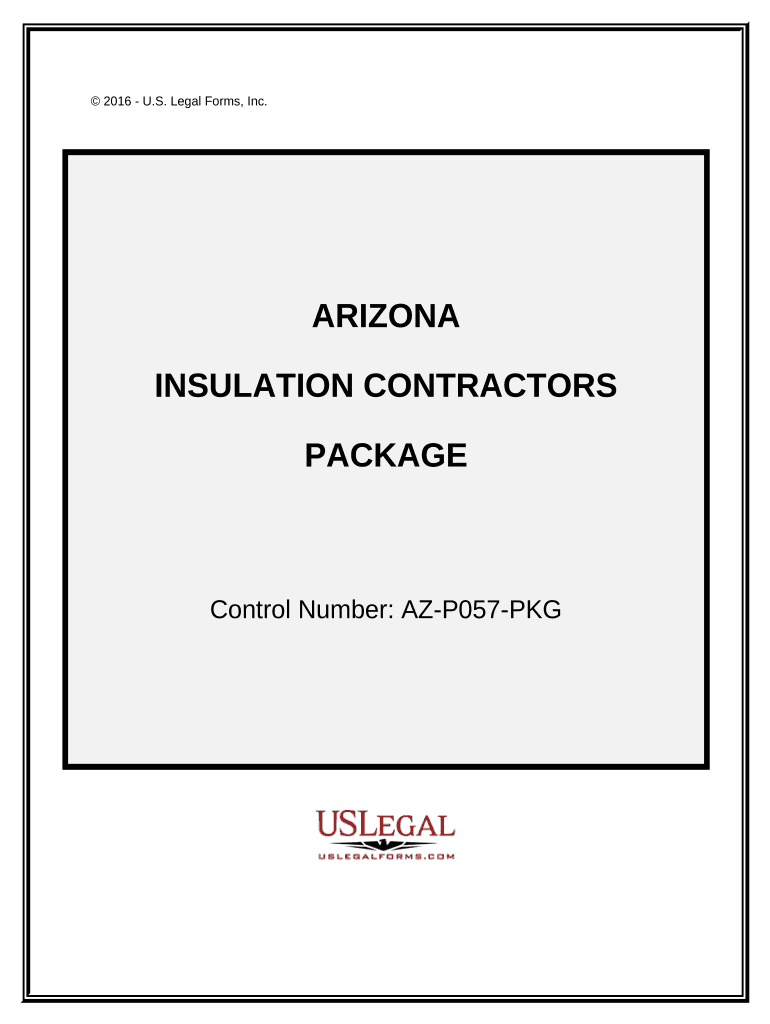 Insulation Contractor Package Arizona  Form