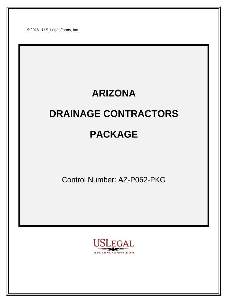 Drainage Contractor Package Arizona  Form
