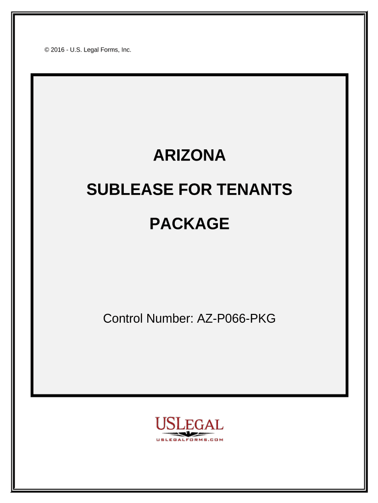 Landlord Tenant Sublease Package Arizona  Form