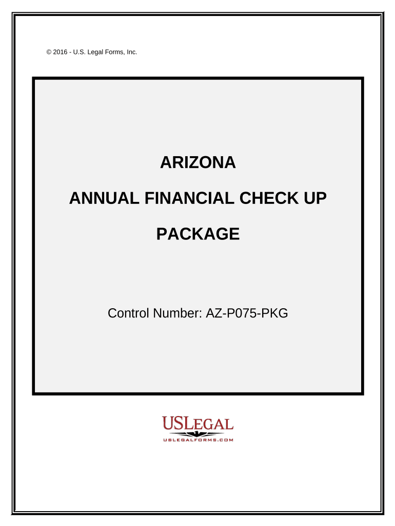 Annual Financial Checkup Package Arizona Form