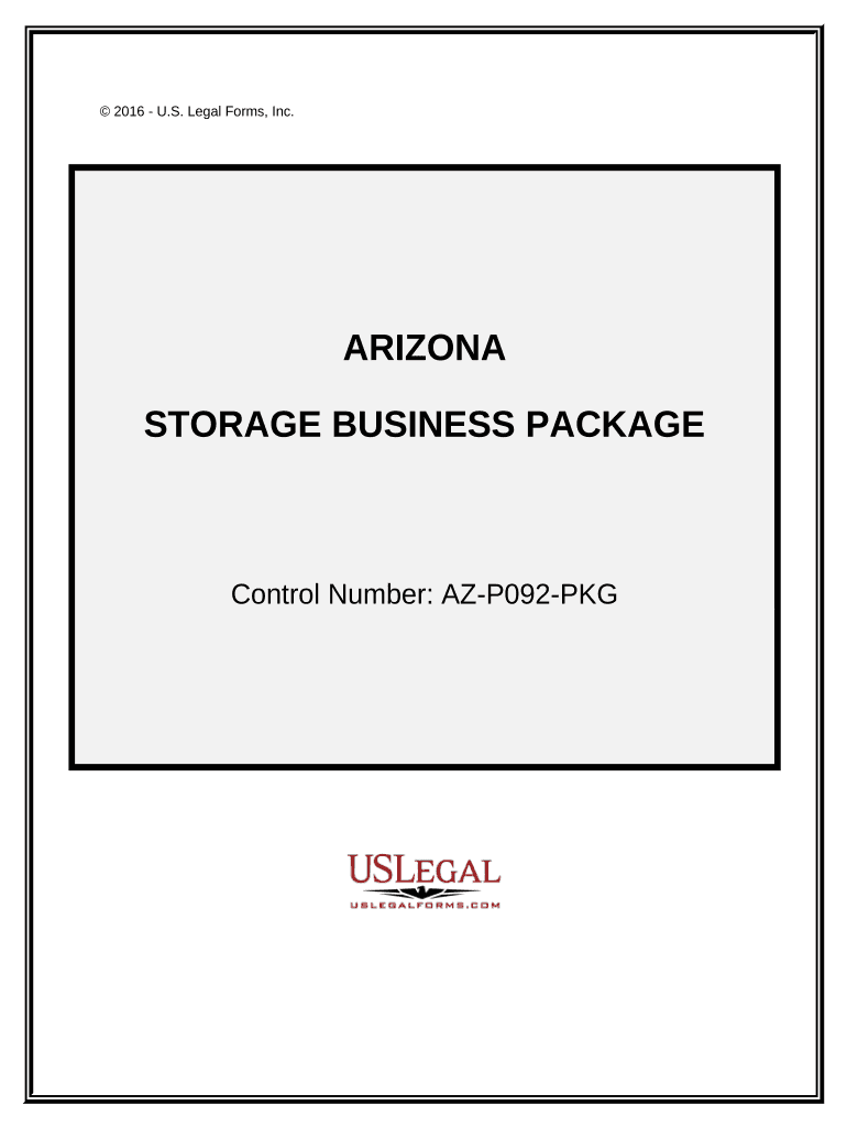 Storage Business Package Arizona  Form
