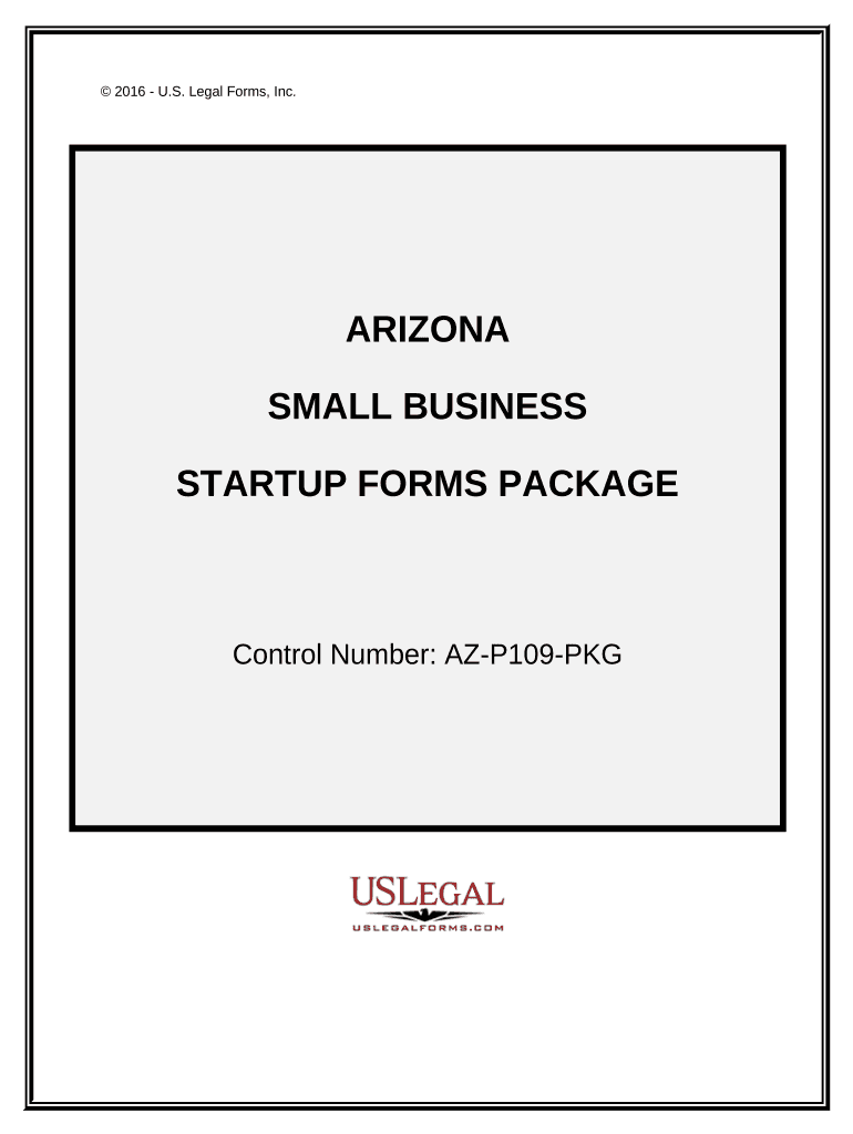 Arizona Small Business Startup Package Arizona  Form