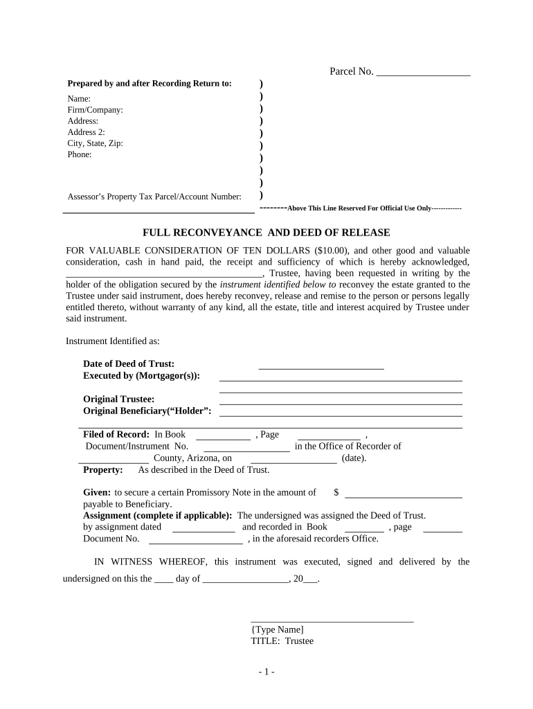 Az Release  Form