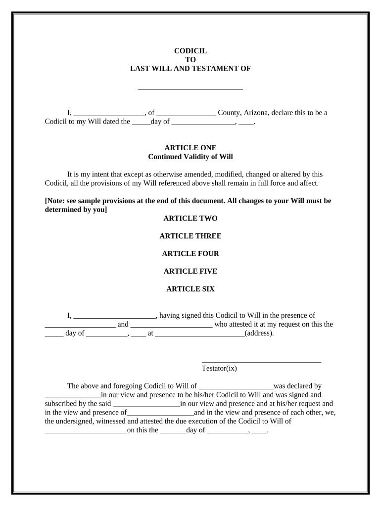 Az Amendments  Form