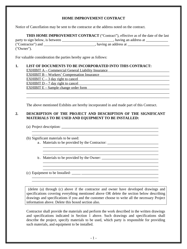 Contract Cost Fixed Fee  Form