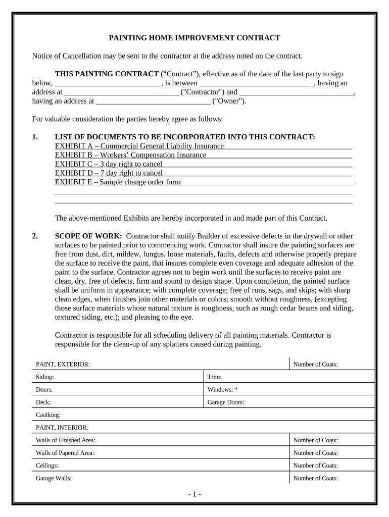 California Contractor Form