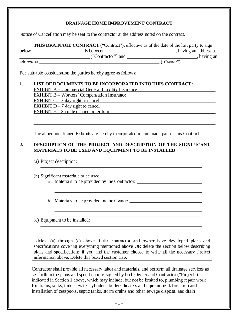 California Contract Contractor  Form