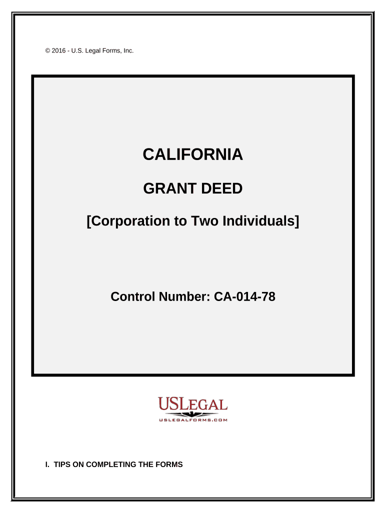 California Deed Corporation  Form