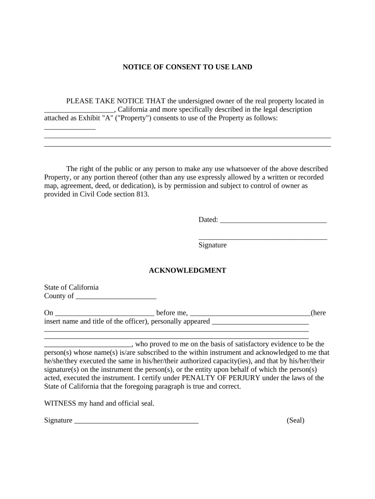 California Consent Form