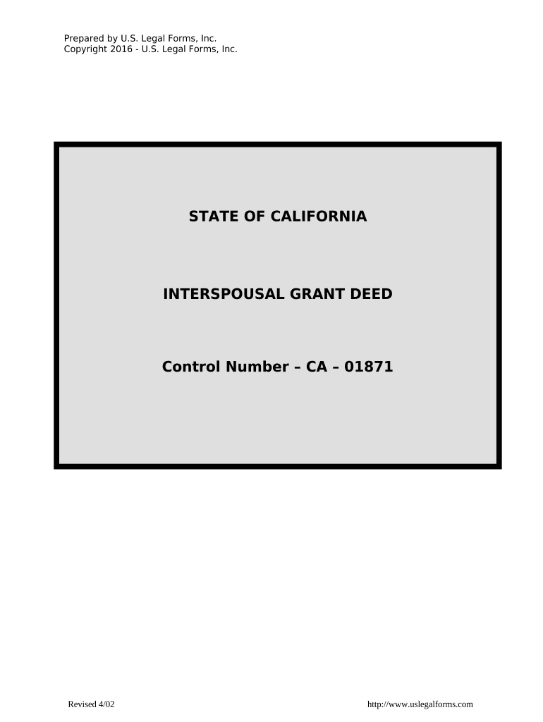 Interspousal Deed Sample  Form