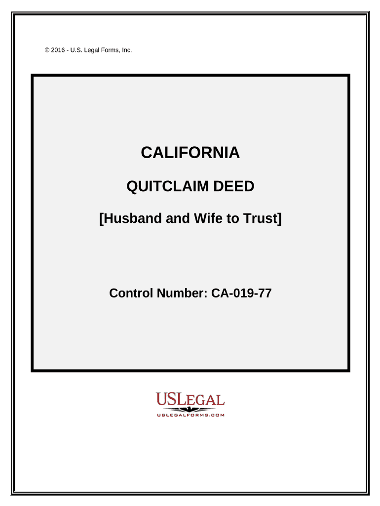 Ca Quitclaim Deed  Form