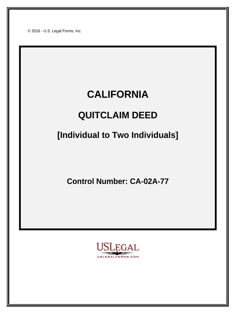 California Quitclaim Deed Form