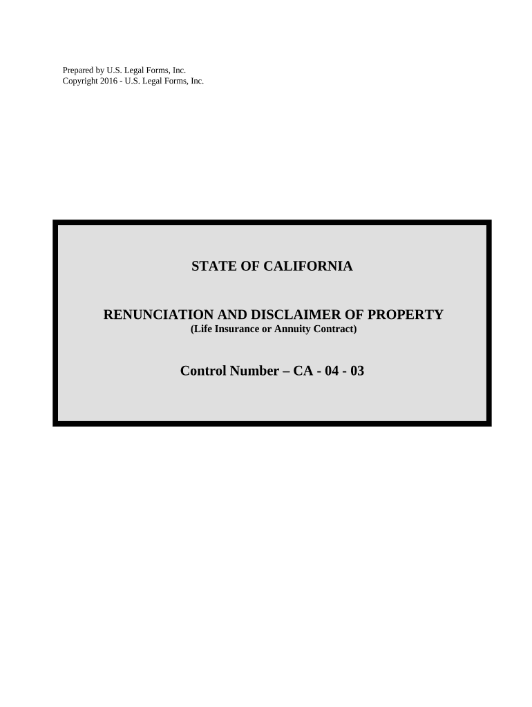 California Disclaimer Sample  Form