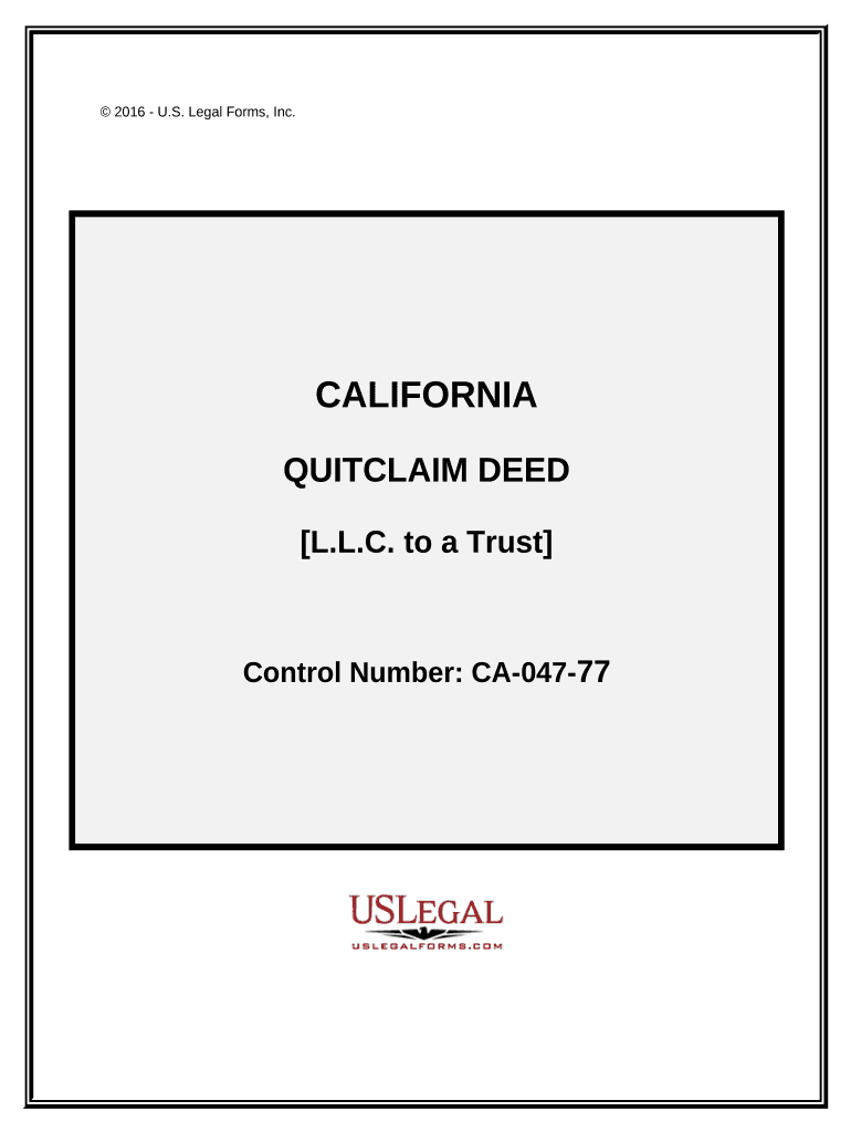 California Llc Trust  Form