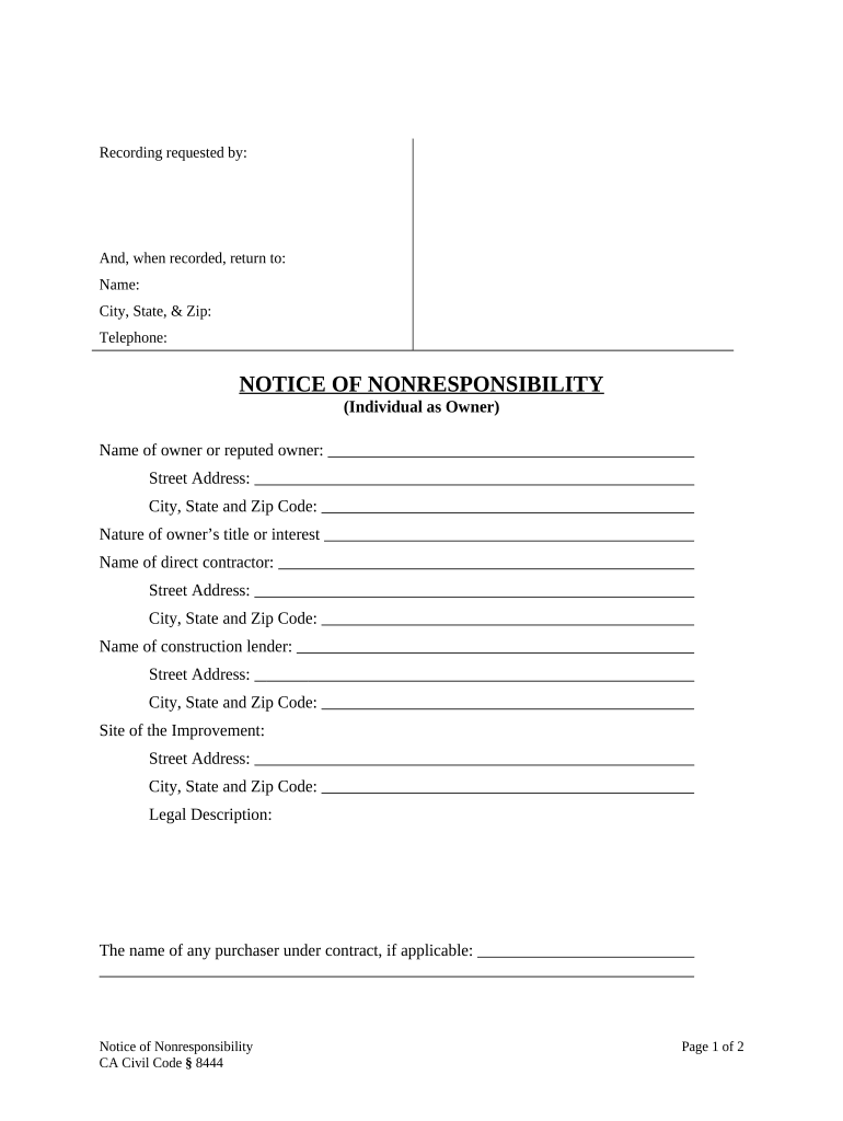 Ca Notice PDF  Form