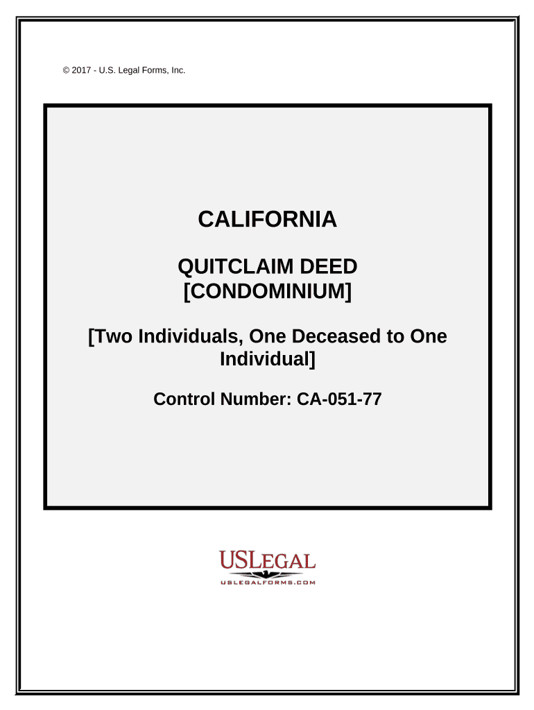 California Quitclaim Deed  Form