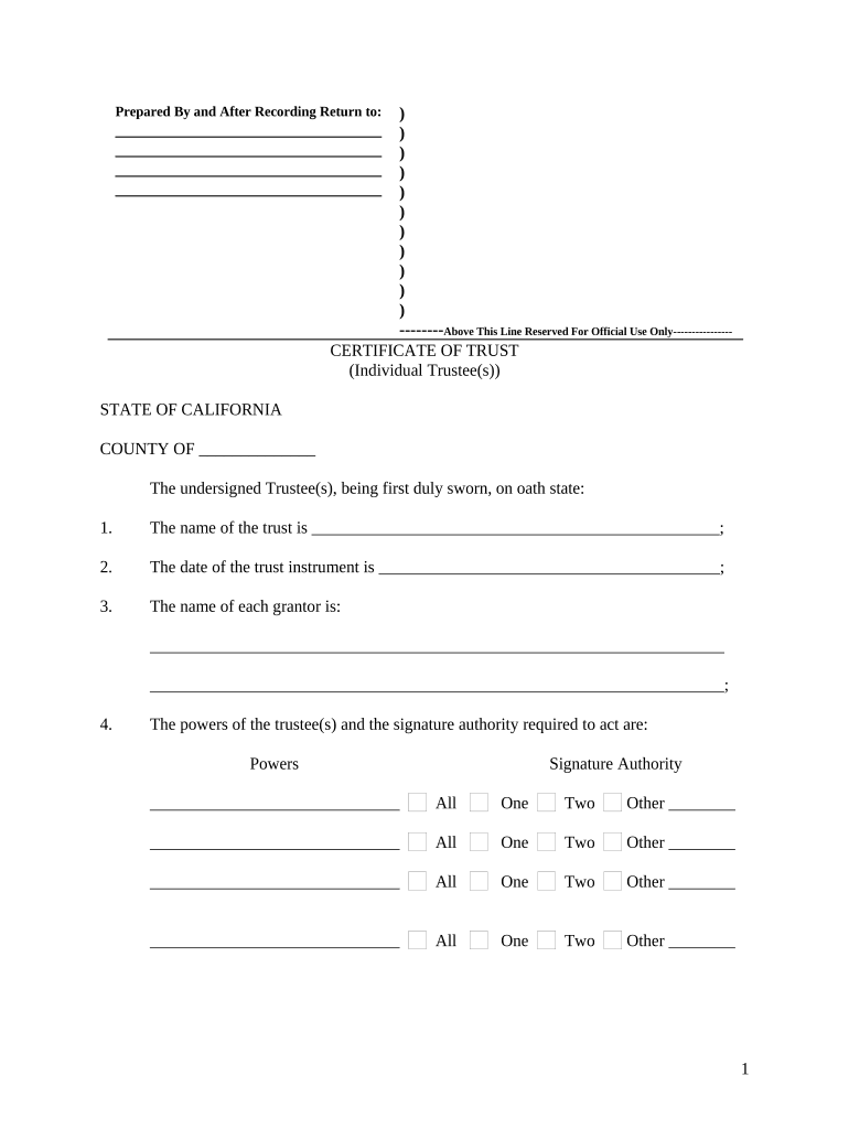 california-certificate-of-trust-by-individual-california-form-fill